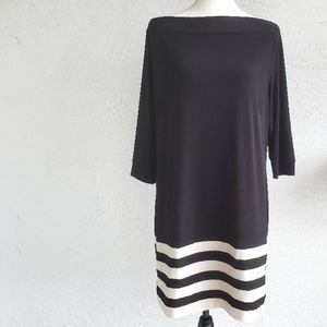 AA STUDIO Wide Neck Shift Dress Sz 16